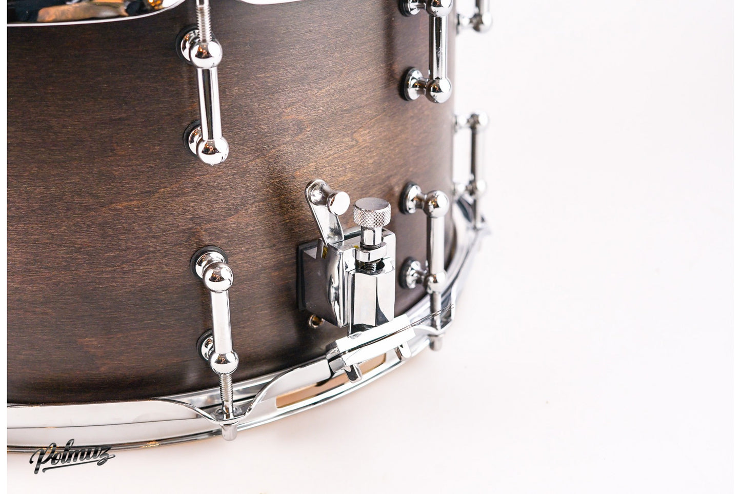 Polmuz Model 1 Maple snare 14x8 Satin Black Fade — zdjęcie 5