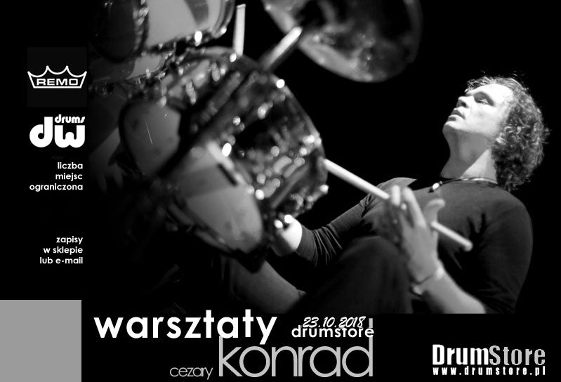 Już 23.10.18 (wtorek) warsztaty perkusyjne z Cezarym Konradem!