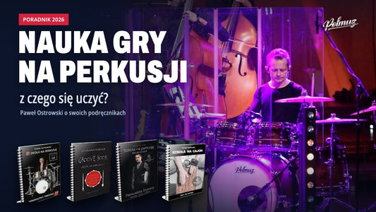 Paweł Ostrowski za perkusją Polmuz i jego podręczniki: Kompletny Trening, Groove Book, Perkusista Stylowy, Szkoła na cajon