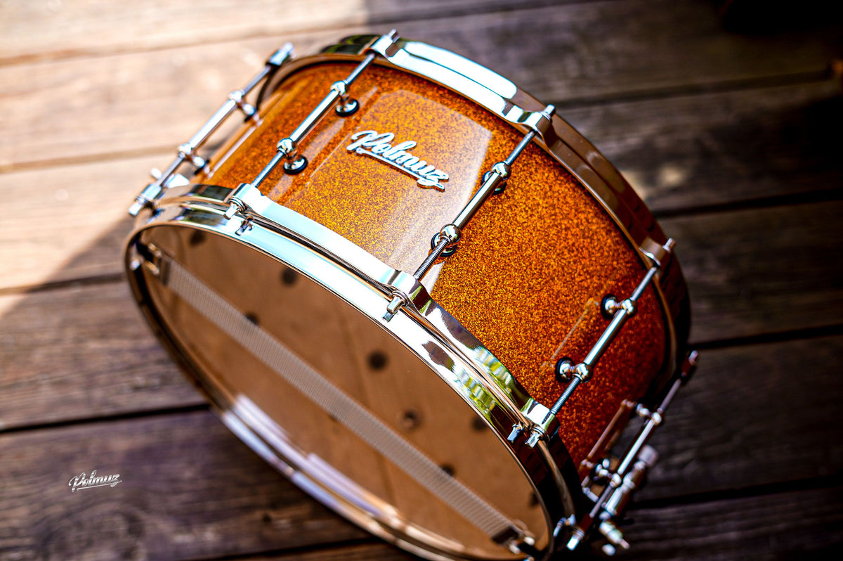 Polmuz Maple Snare Model 2 14x6,5 Gold Sparkle Die Cast — zdjęcie 1