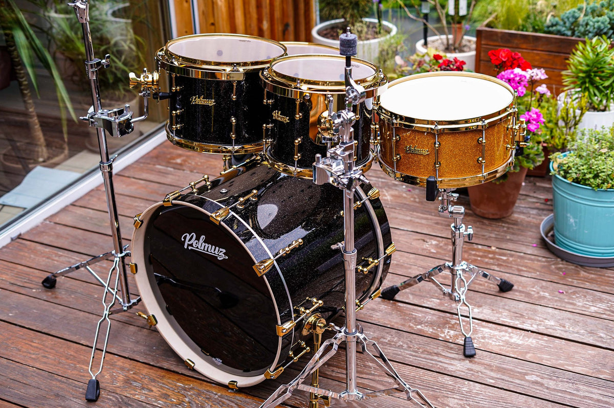 Polmuz Maple Model 2 - 20/10/12/16 - Black Sparkle, Golden Hardware - zdjęcie 3
