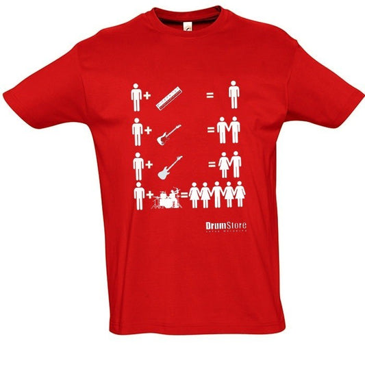 Drumstore T-Shirt - czerwony rozm. L wzór FUN1