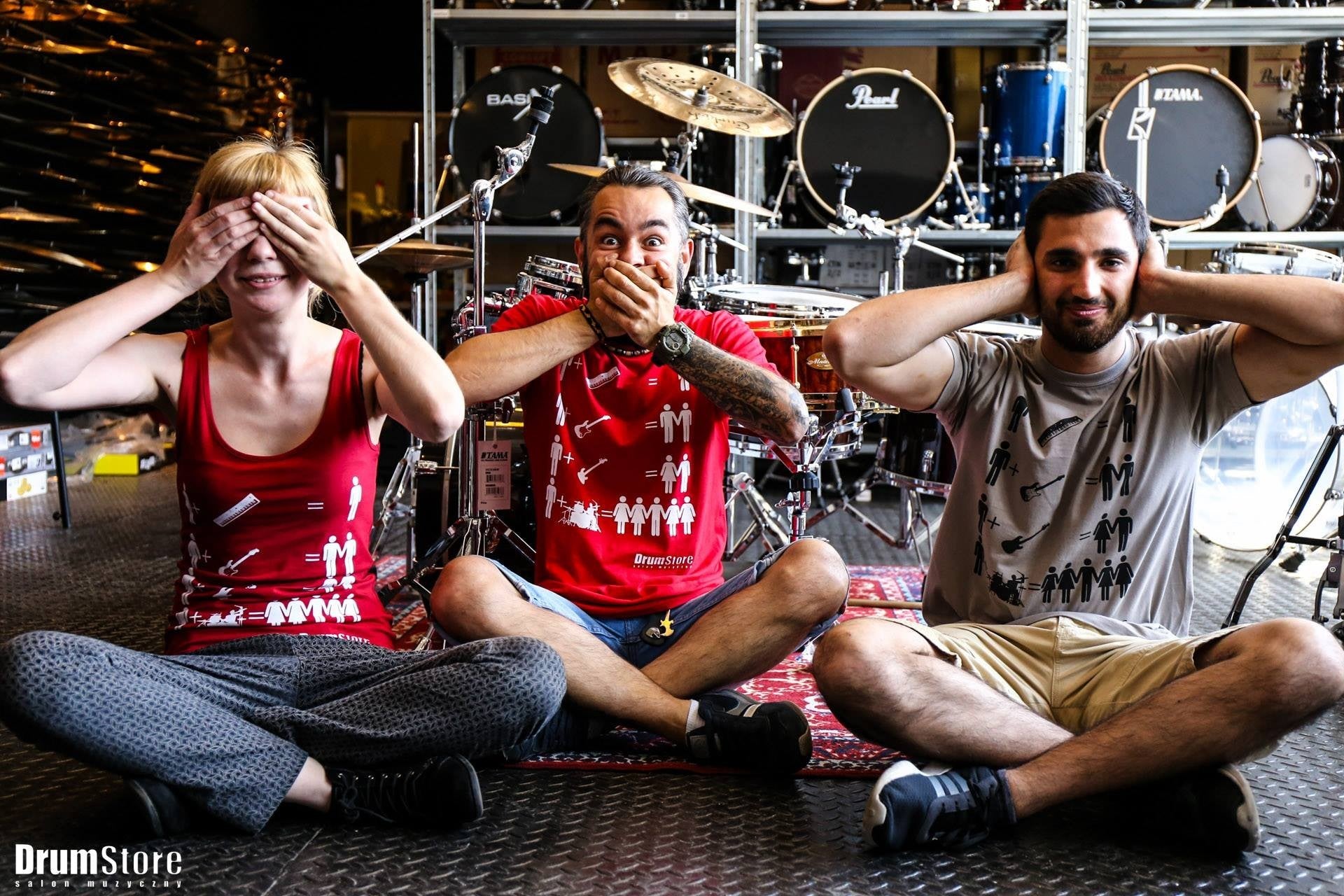 Drumstore T-shirt - czerwony rozm. M wzór FUN1 — zdjęcie 2