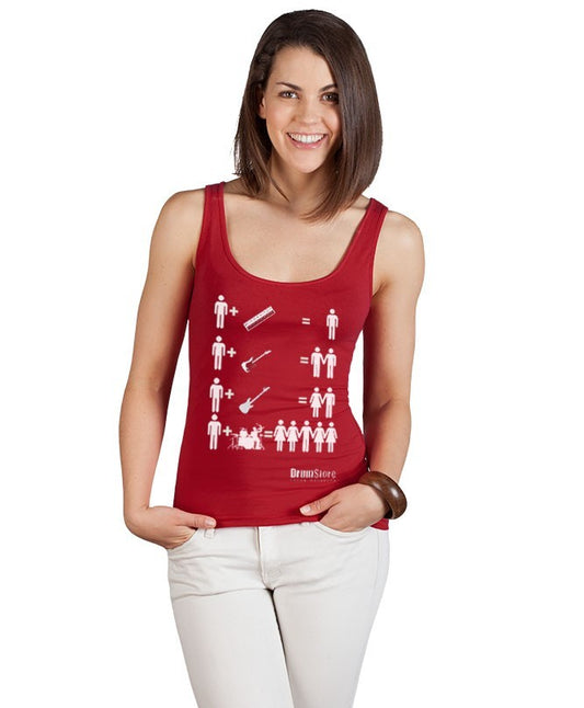 DrumStore Tank Top damski czerwony wzor FUN1