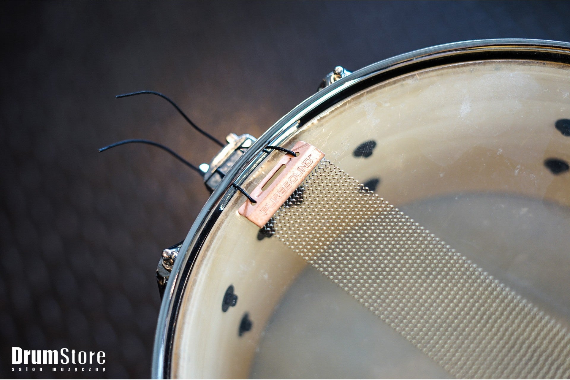 KOMIS Polmuz Tulipwood Snare 13x6.5 Satin Brown with Inlay Stripe — zdjęcie 4
