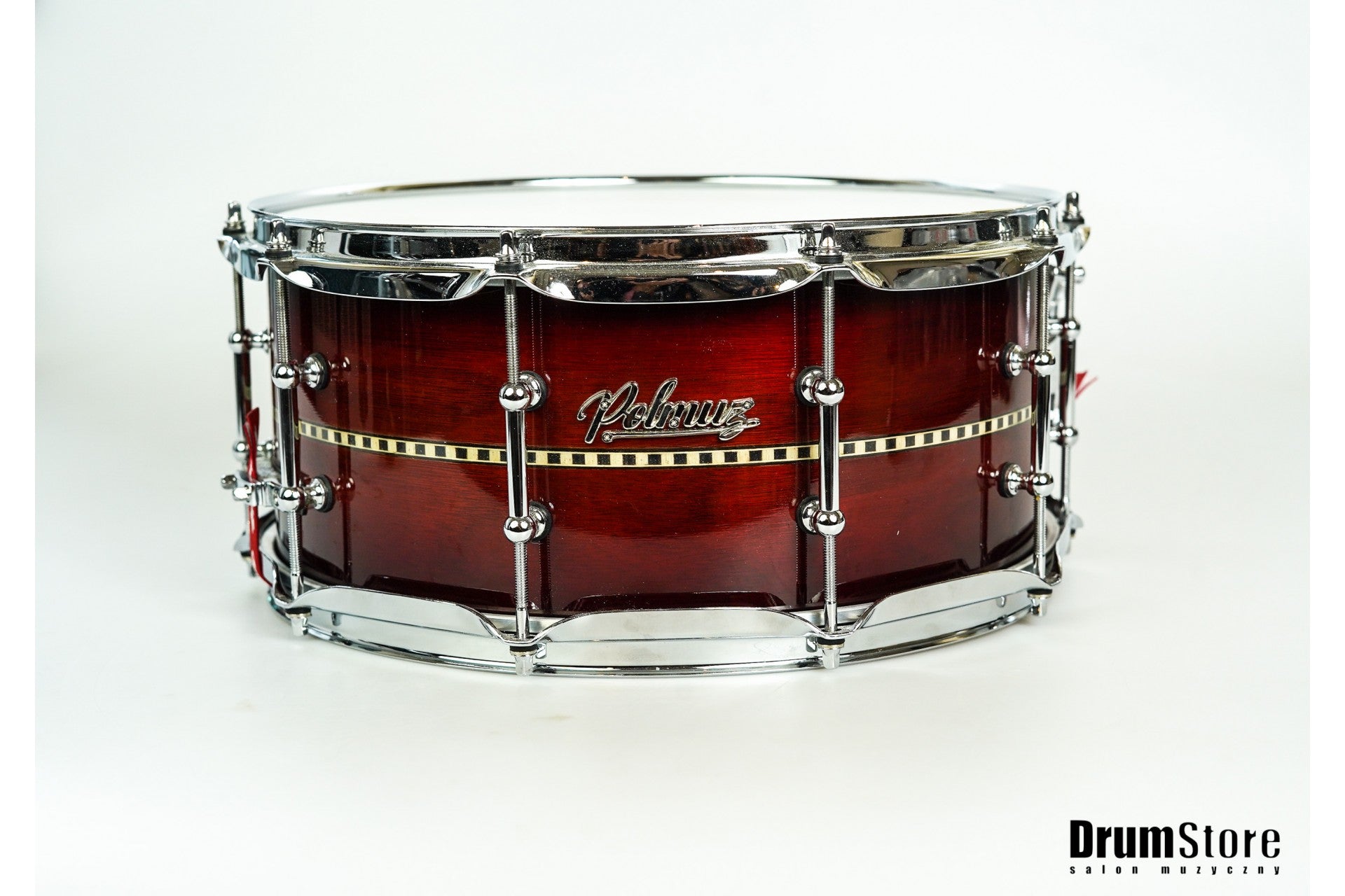 KOMIS Polmuz Walnut Snare (14x6.5) - SunBrust with Wood Inlay Stripe