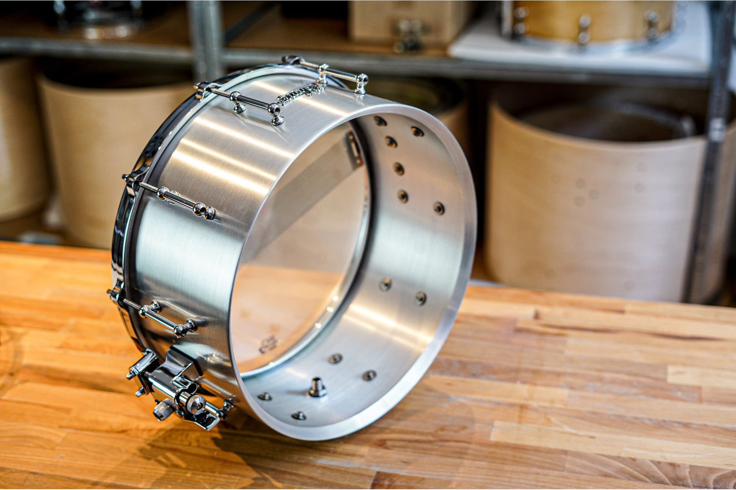 Polmuz Aluminium Hairline snare 14x6,5 -  werbel die cast v3 rev 2 — zdjęcie 9