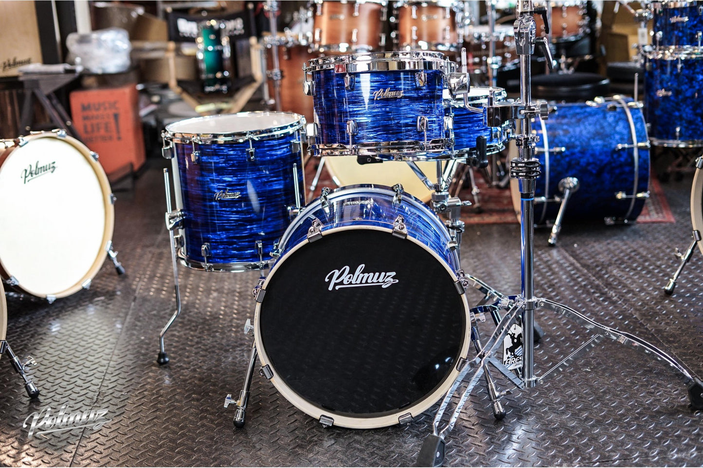 Polmuz Birch Model 3 (16/10/14/14) - no hardware  - blue swirl