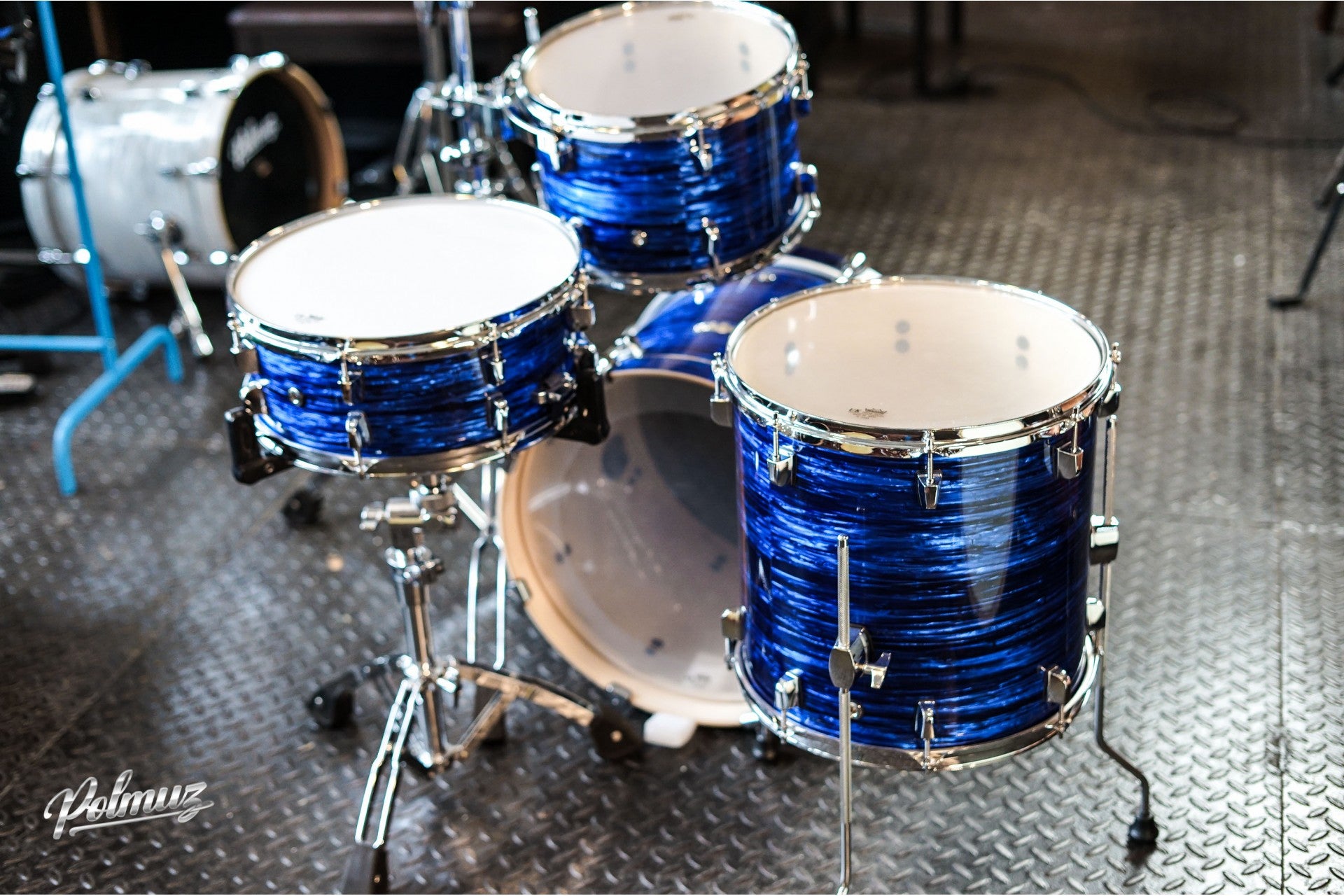 Polmuz Birch Model 3 (18/12/14/14) - no hardware  - blue swirl — zdjęcie 3