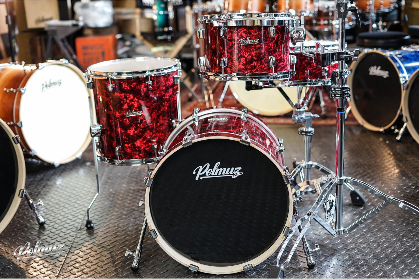 Polmuz Birch Model 3 (18/12/14/14) - no hardware  - vintage red pearl