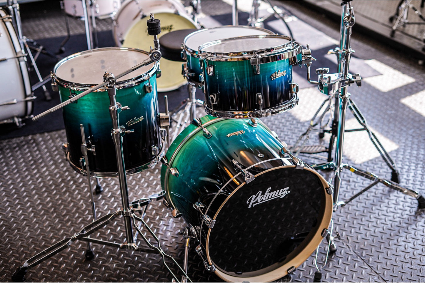 Polmuz Birch Model 3 Floor tom 14x12 Blue to Black Fade Lacquer — zdjęcie 2