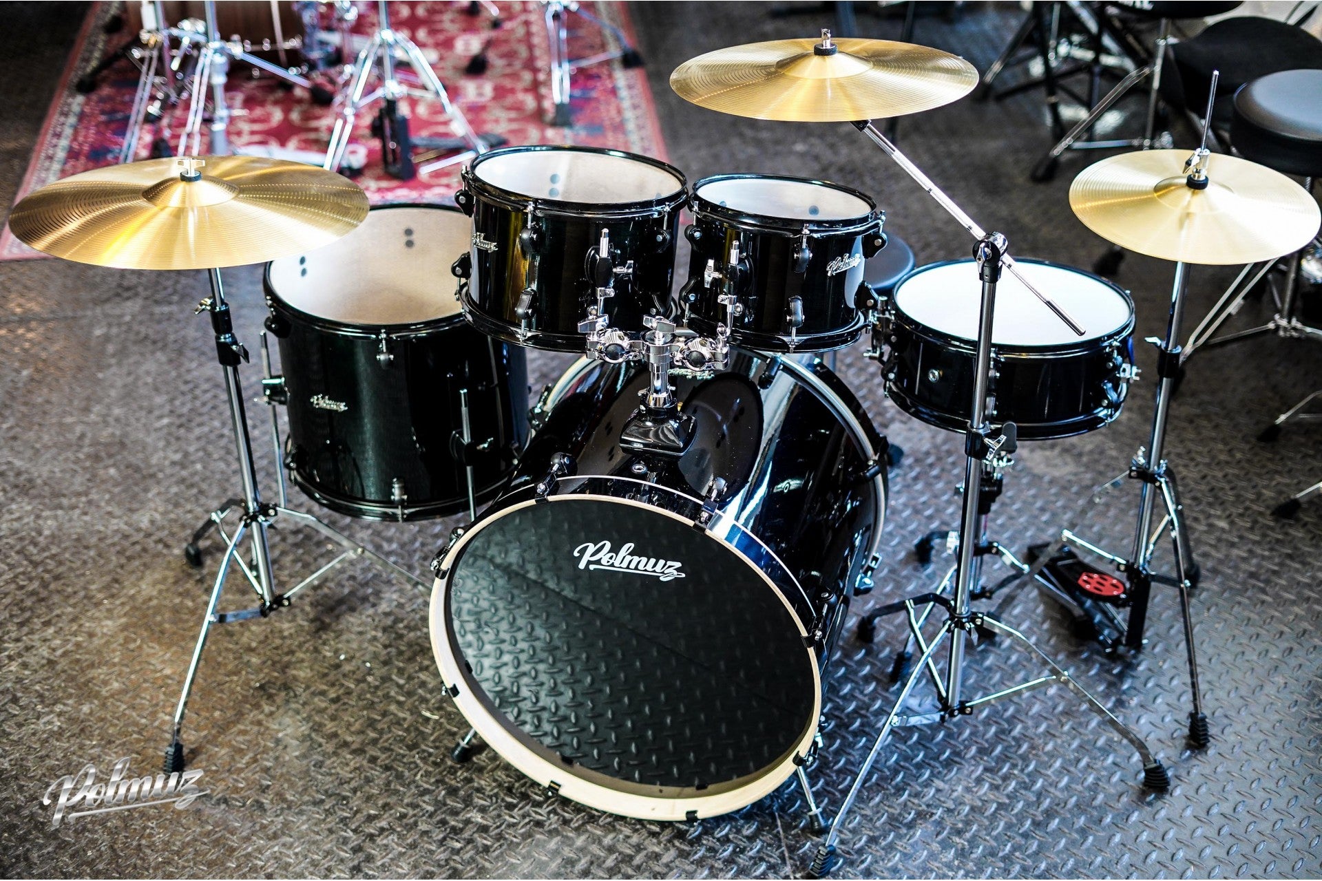 Polmuz Birch Model 4 (22/10/16/14) Transparent Black Lacquer osprzęt statywów srebrny — zdjęcie 2
