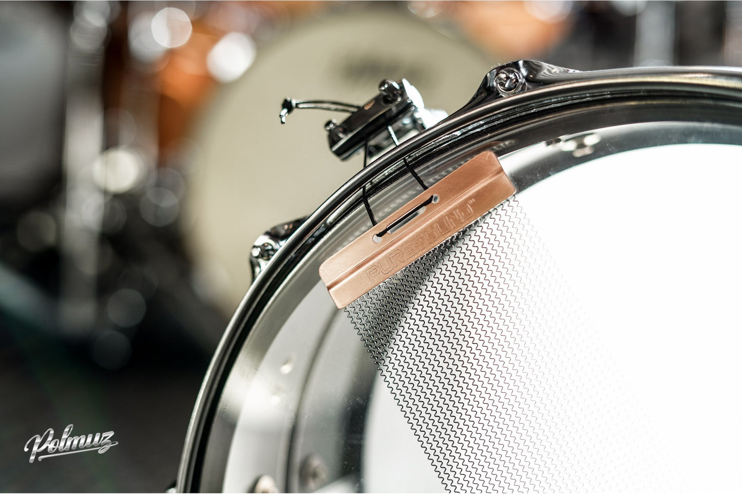 Polmuz Brass Snare 14x5,5 werbel mosiężny Smokey Chrome — zdjęcie 4
