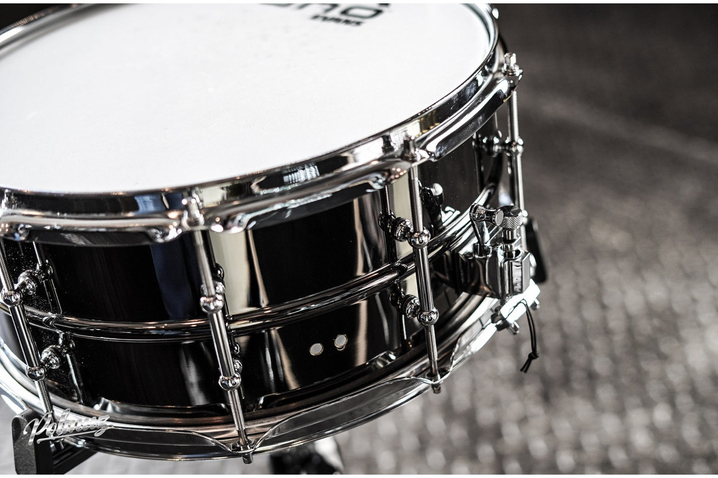 Polmuz Brass Snare 14x6,5 werbel mosiężny Smokey Chrome — zdjęcie 2