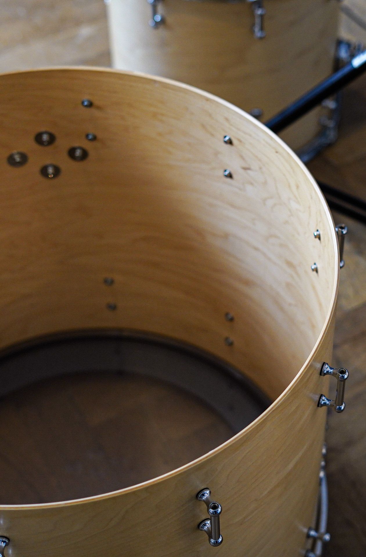 Polmuz drums Maple Model 1 - 22/10/12/14/16/14SD die cast - Satin natural wax oil — zdjęcie 8