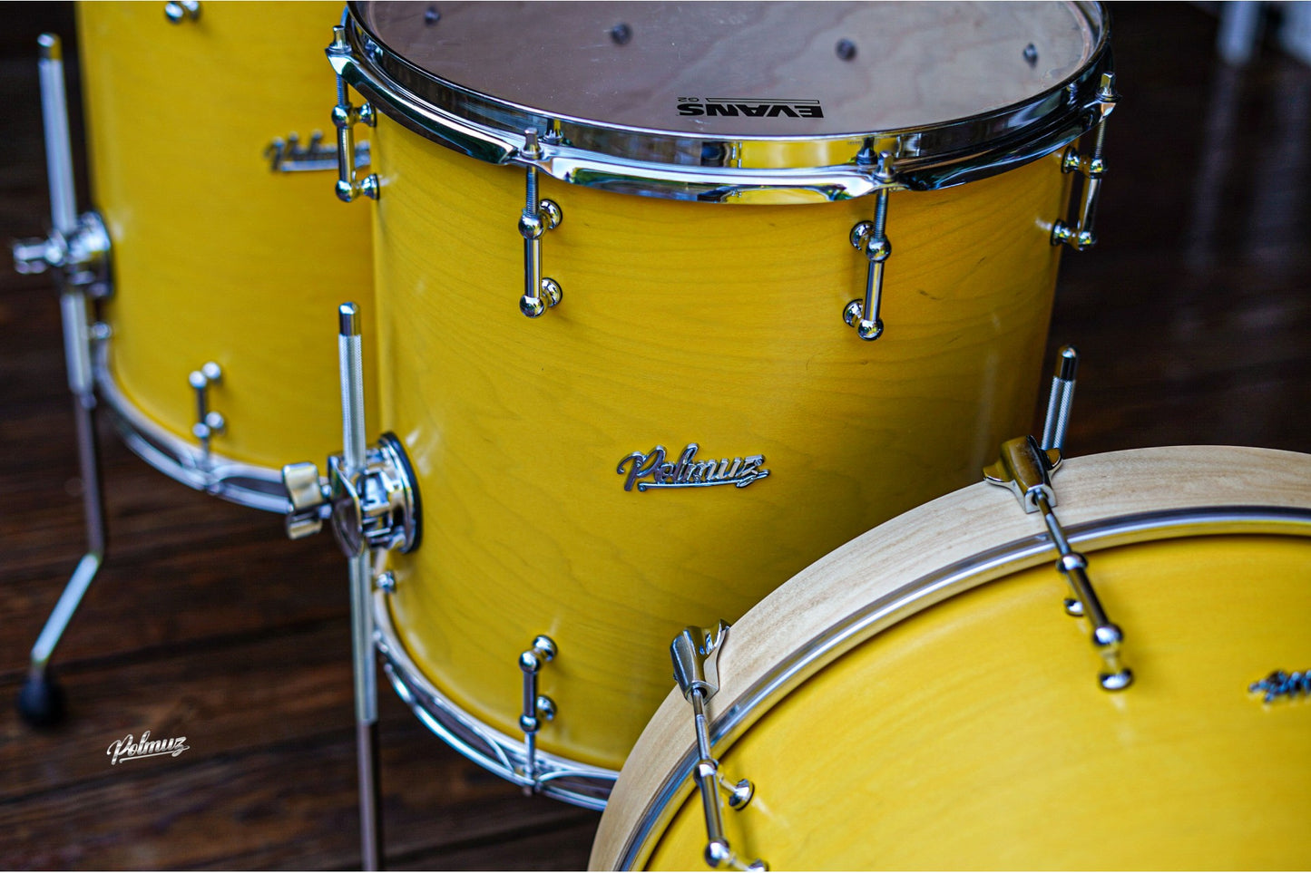 Polmuz drums Maple Model 1 KELLER - 20/12/14/16 - Yellow Wax — zdjęcie 6
