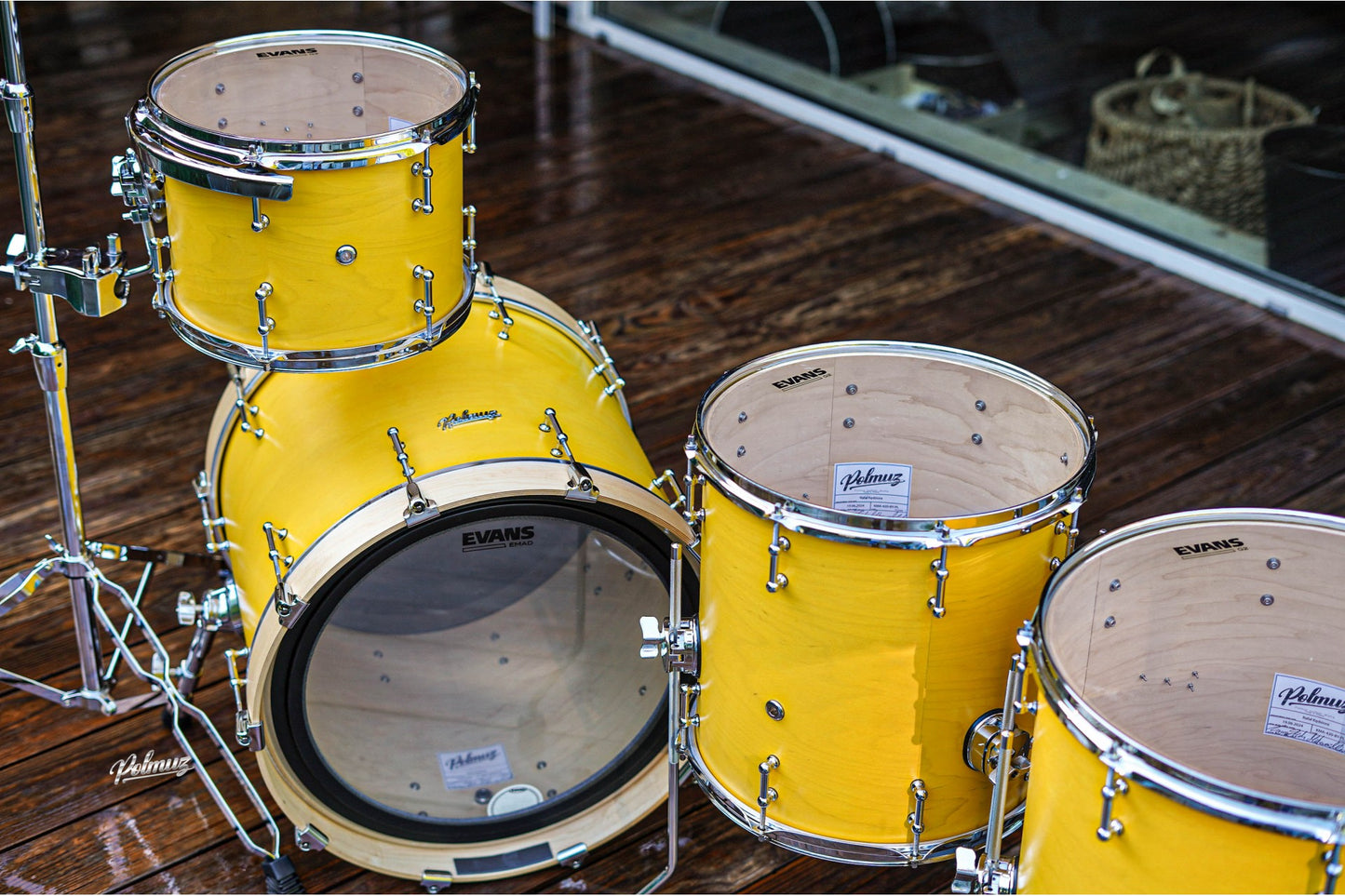 Polmuz drums Maple Model 1 KELLER - 20/12/14/16 - Yellow Wax — zdjęcie 13