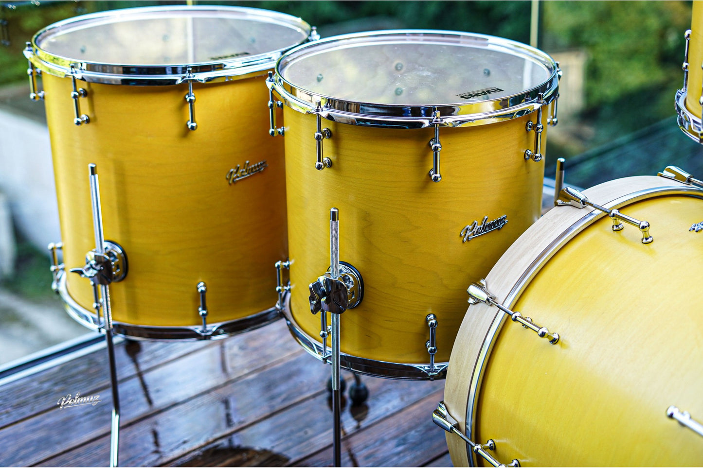 Polmuz drums Maple Model 1 KELLER - 20/12/14/16 - Yellow Wax — zdjęcie 9