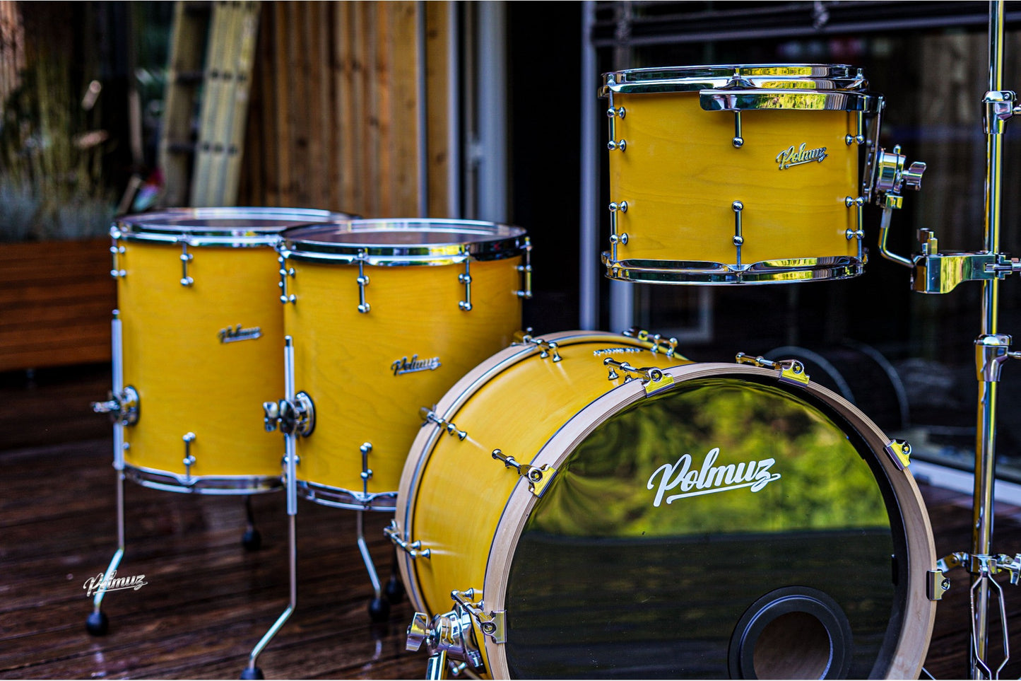 Polmuz drums Maple Model 1 KELLER - 20/12/14/16 - Yellow Wax — zdjęcie 4