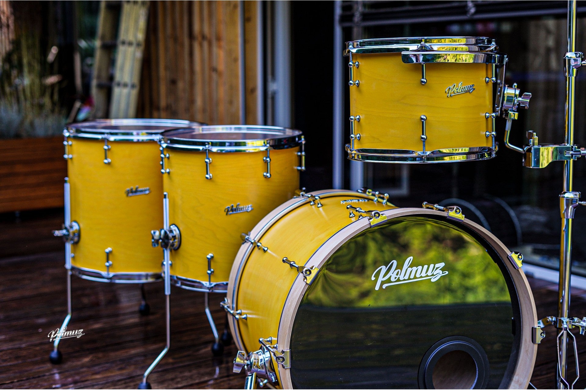 Polmuz drums Maple Model 1 KELLER - 20/12/14/16 - Yellow Wax — zdjęcie 4
