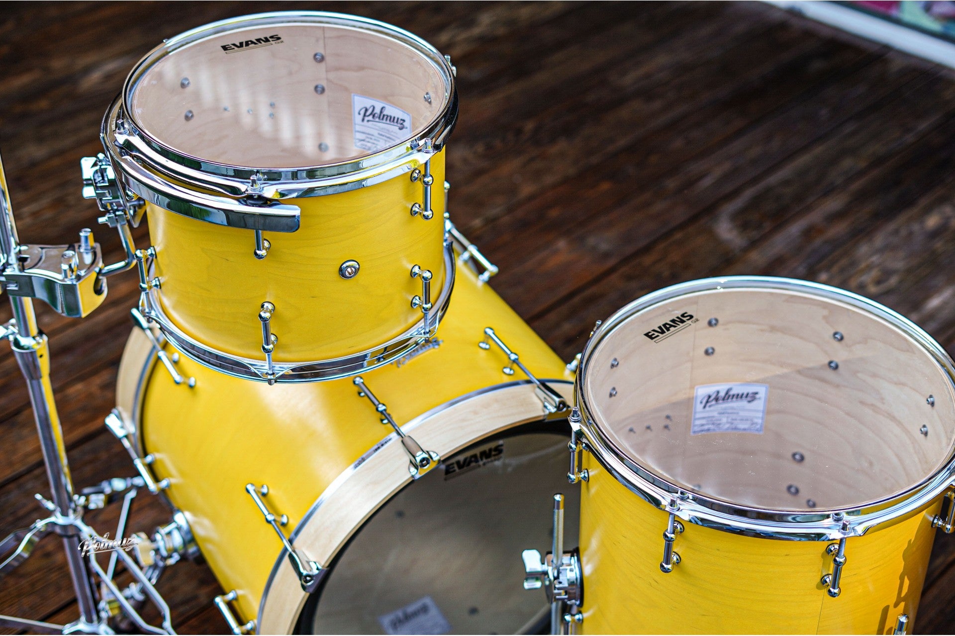 Polmuz drums Maple Model 1 KELLER - 20/12/14/16 - Yellow Wax — zdjęcie 11