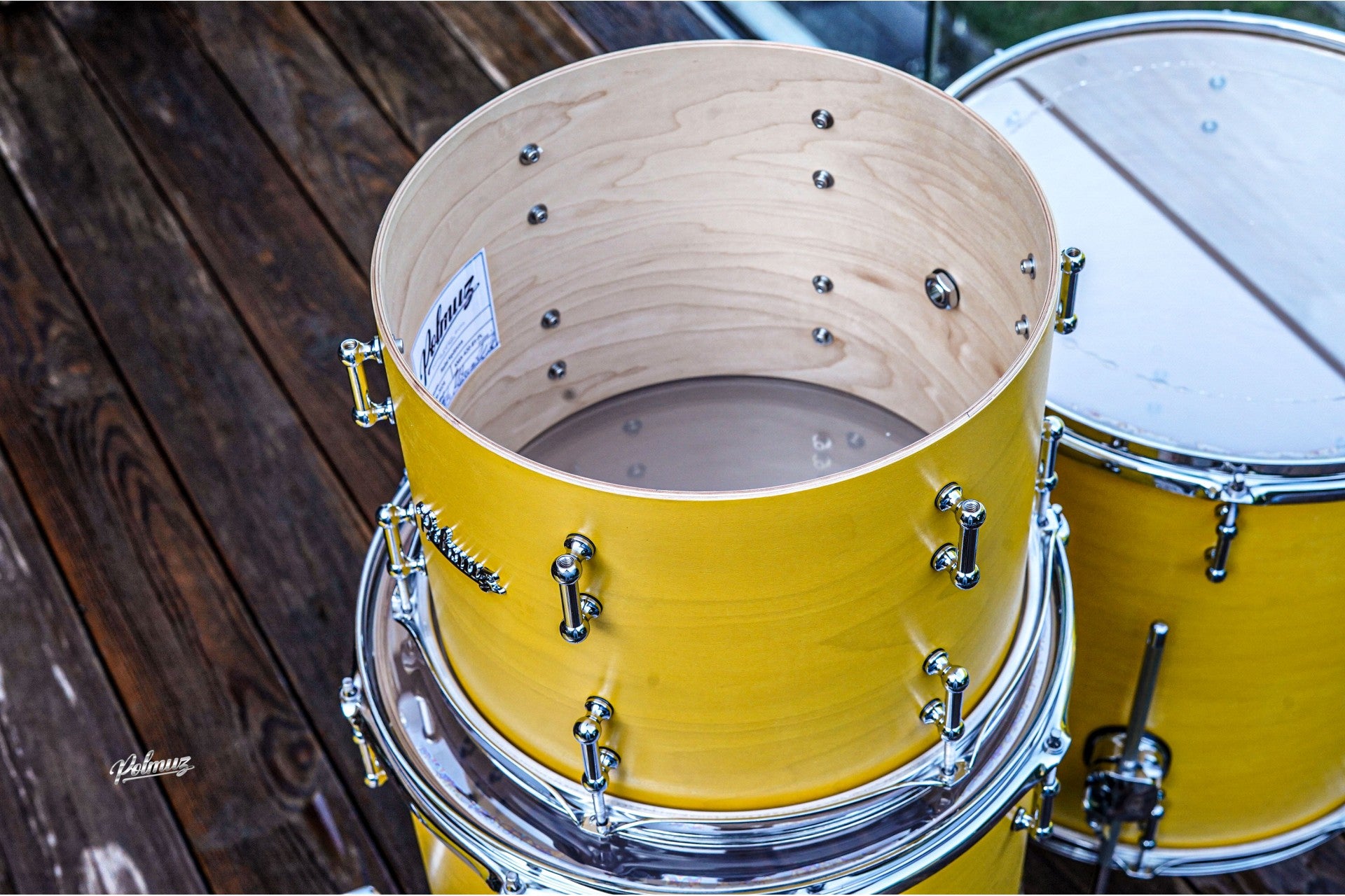Polmuz drums Maple Model 1 KELLER - 20/12/14/16 - Yellow Wax — zdjęcie 14