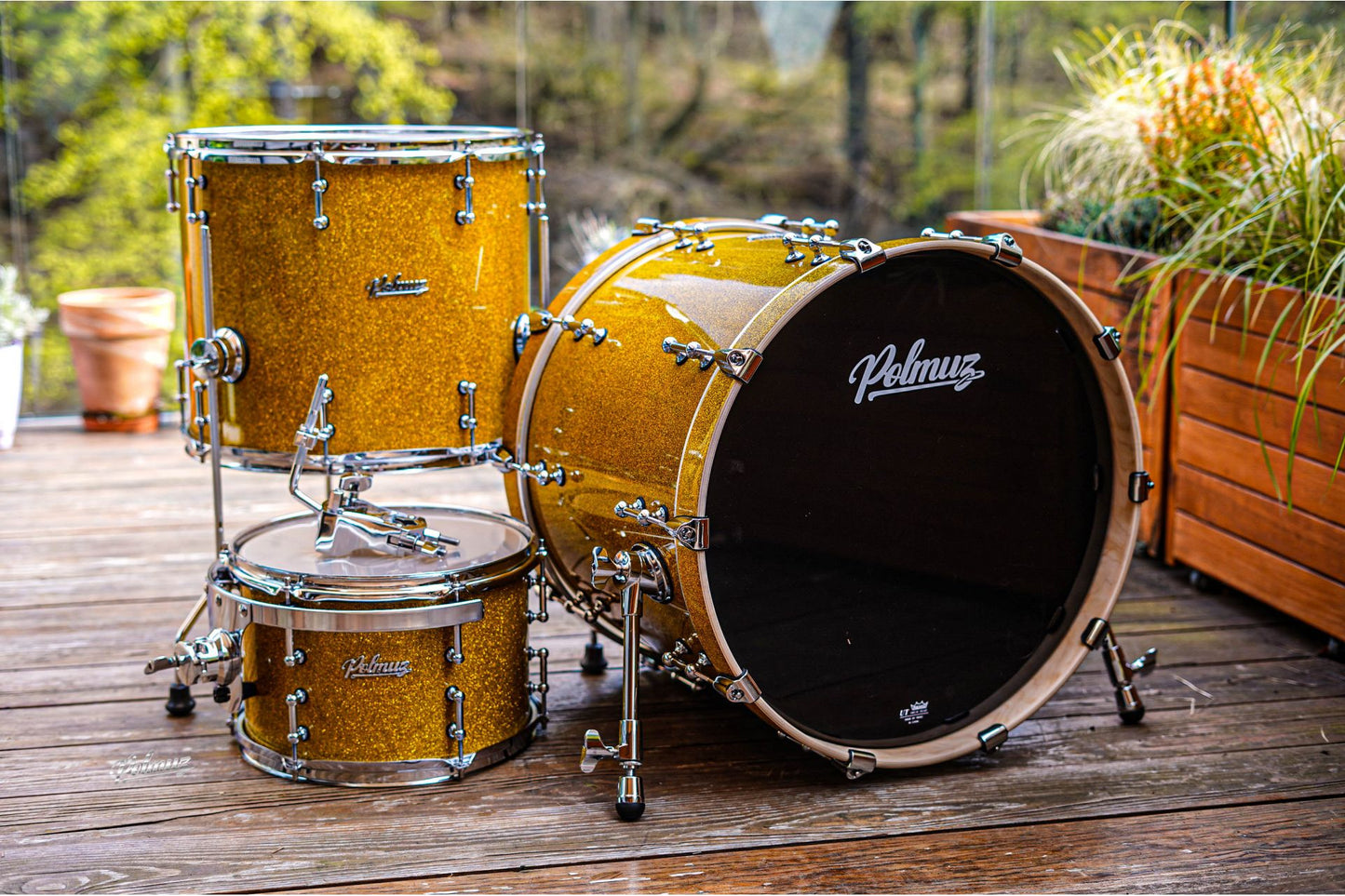 Polmuz Drums Model 2 Maple 20/12/16  champagne gold sparkle — zdjęcie 3
