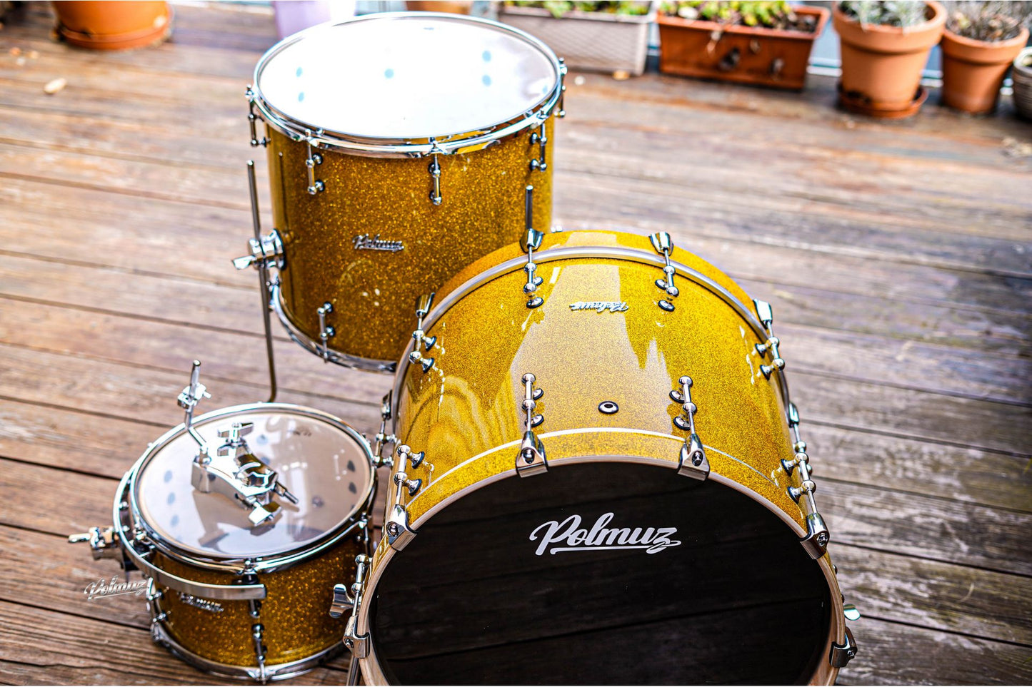 Polmuz Drums Model 2 Maple 20/12/16  champagne gold sparkle — zdjęcie 10