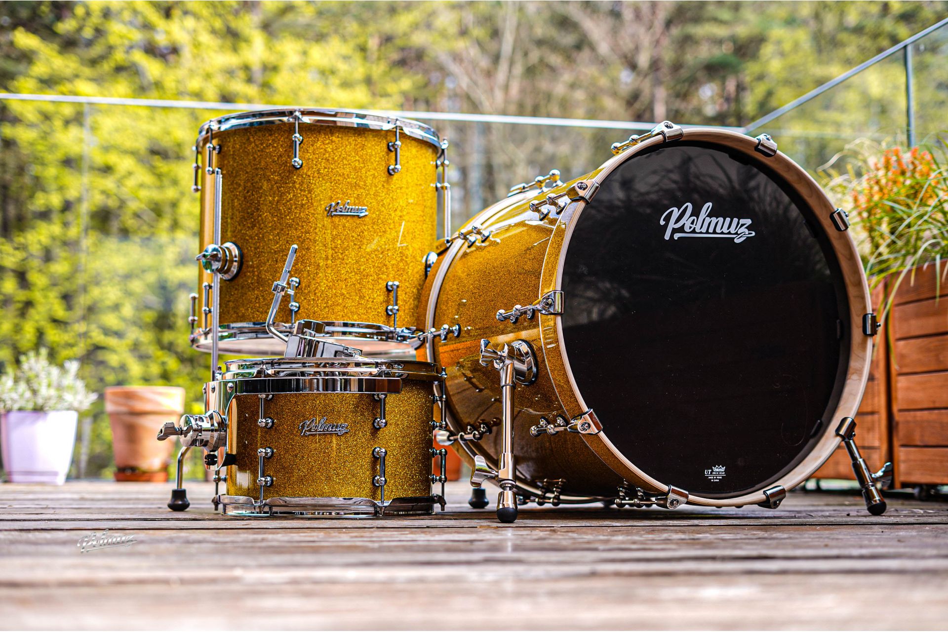 Polmuz Drums Model 2 Maple 20/12/16  champagne gold sparkle — zdjęcie 4