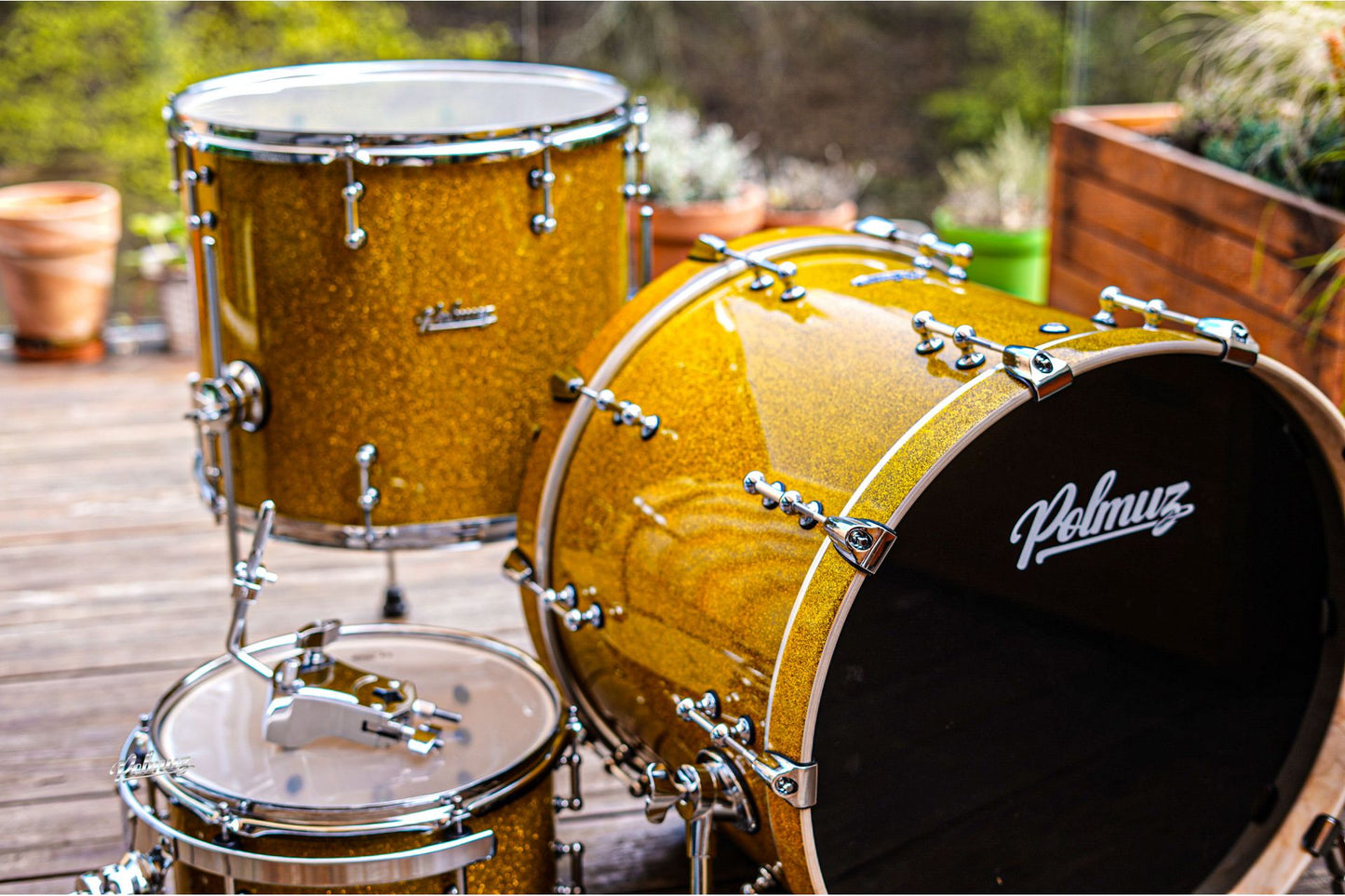Polmuz Drums Model 2 Maple 20/12/16  champagne gold sparkle — zdjęcie 9