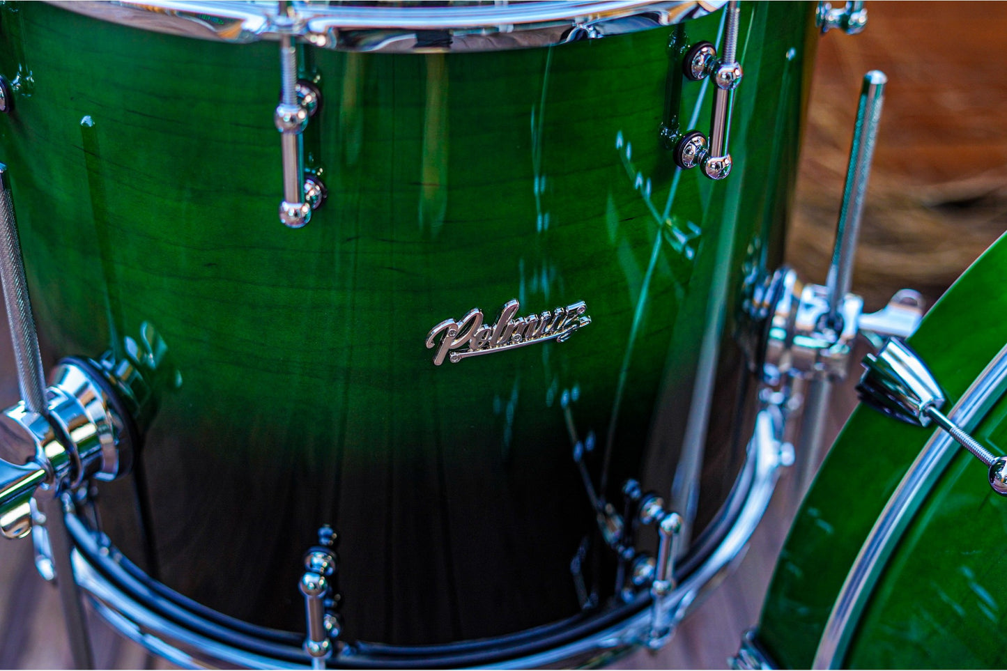 Polmuz Drums Model 2 Maple 20/12/16  Green Fade - expo — zdjęcie 3