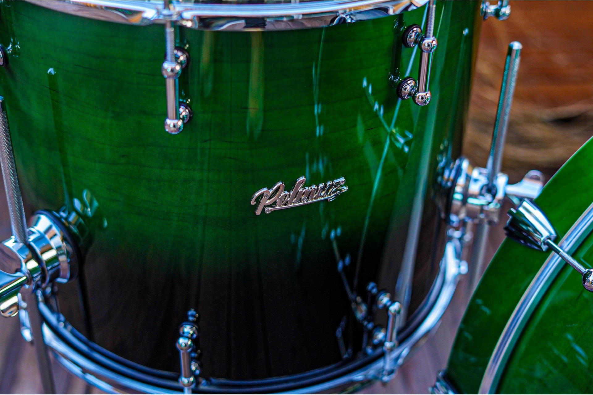 Polmuz Drums Model 2 Maple 20/12/16  Green Fade - expo — zdjęcie 3