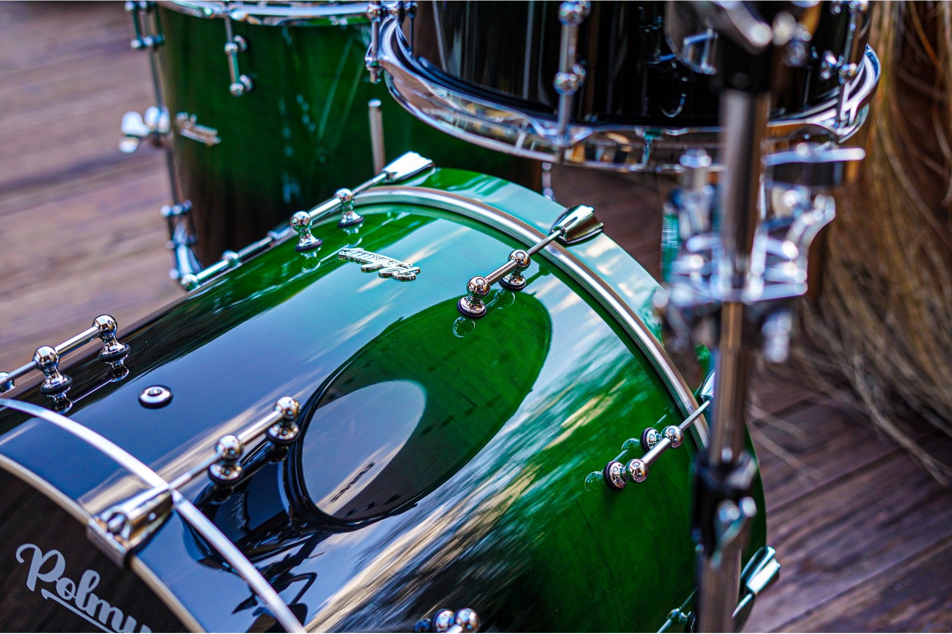 Polmuz Drums Model 2 Maple 20/12/16  Green Fade - expo — zdjęcie 7