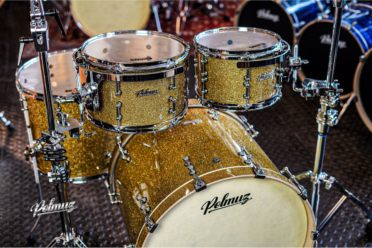 Polmuz Drums Model 2 Maple 22/10/12/16  champagne gold sparkle — zdjęcie 2