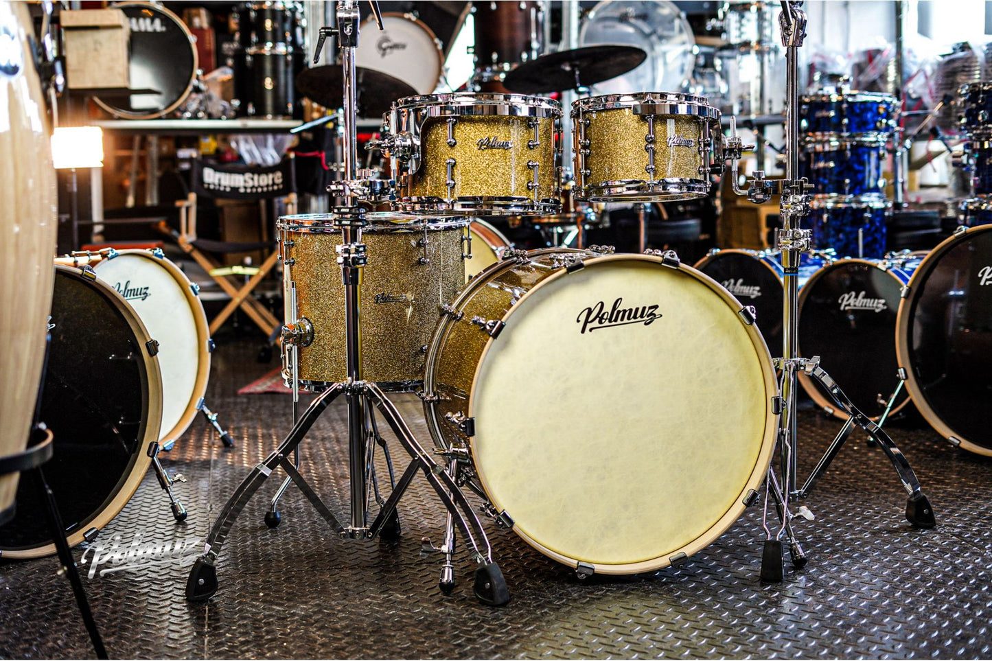 Polmuz Drums Model 2 Maple 22/10/12/16  champagne gold sparkle — zdjęcie 3