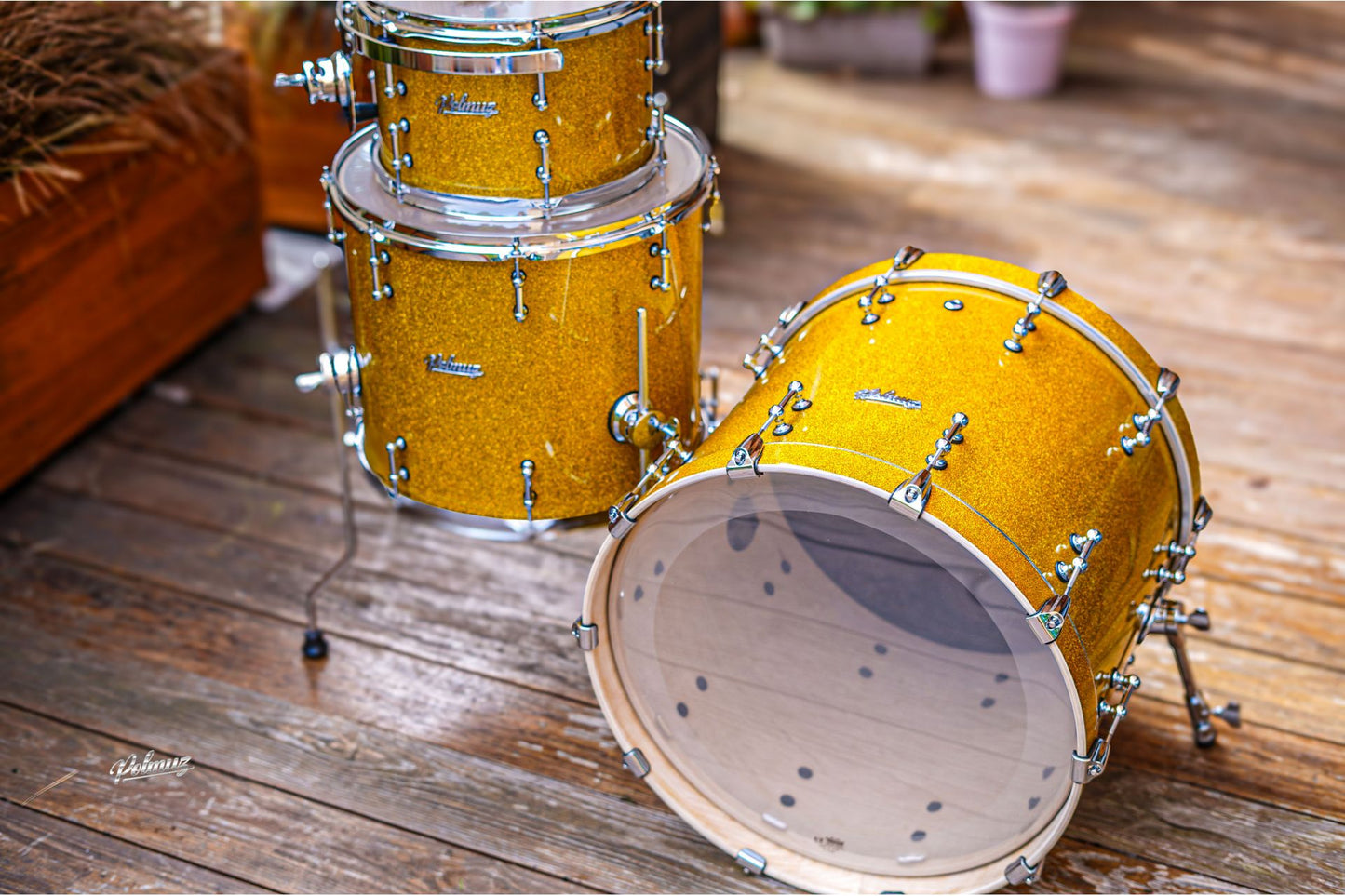 Polmuz Drums Model 2 Maple 22/12/16  champagne gold sparkle — zdjęcie 14