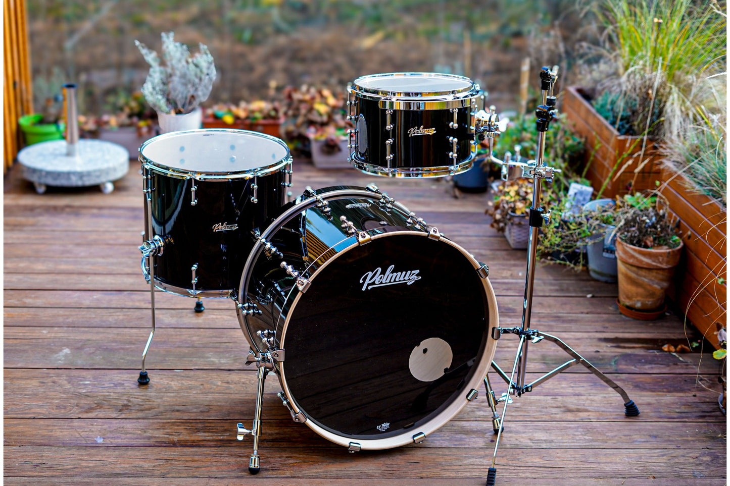 Polmuz Drums Model 2 Maple 22/12/16  Piano Black — zdjęcie 4