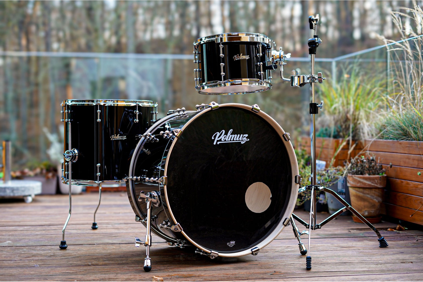Polmuz Drums Model 2 Maple 22/12/16  Piano Black — zdjęcie 3