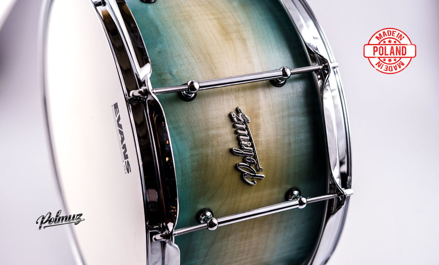Polmuz Jawor Snare (14x7.5) Blue to Natural fade Oil - MADE IN POLAND