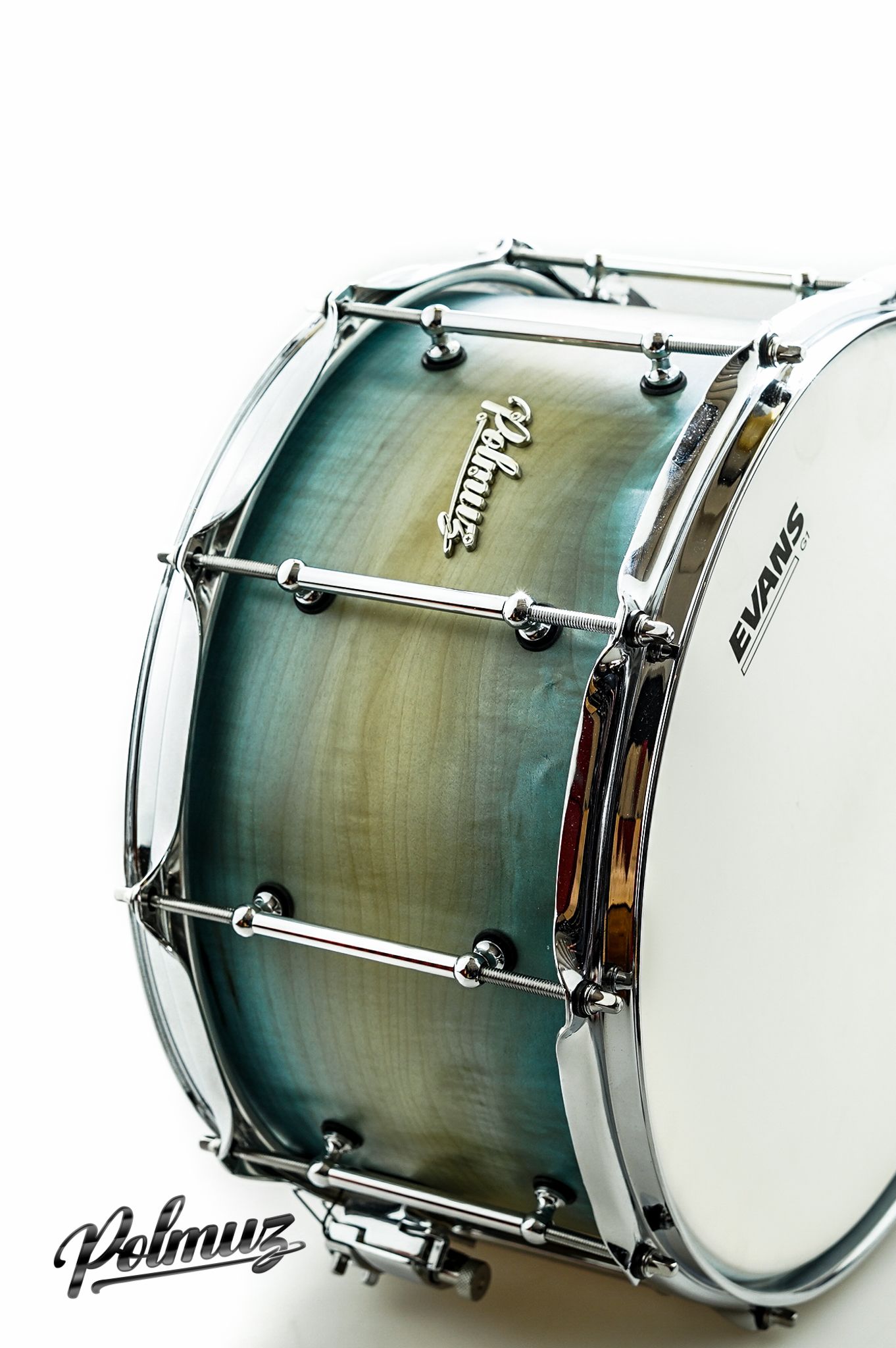 Polmuz Jawor Snare (14x7.5) Blue to Natural fade Oil - MADE IN POLAND