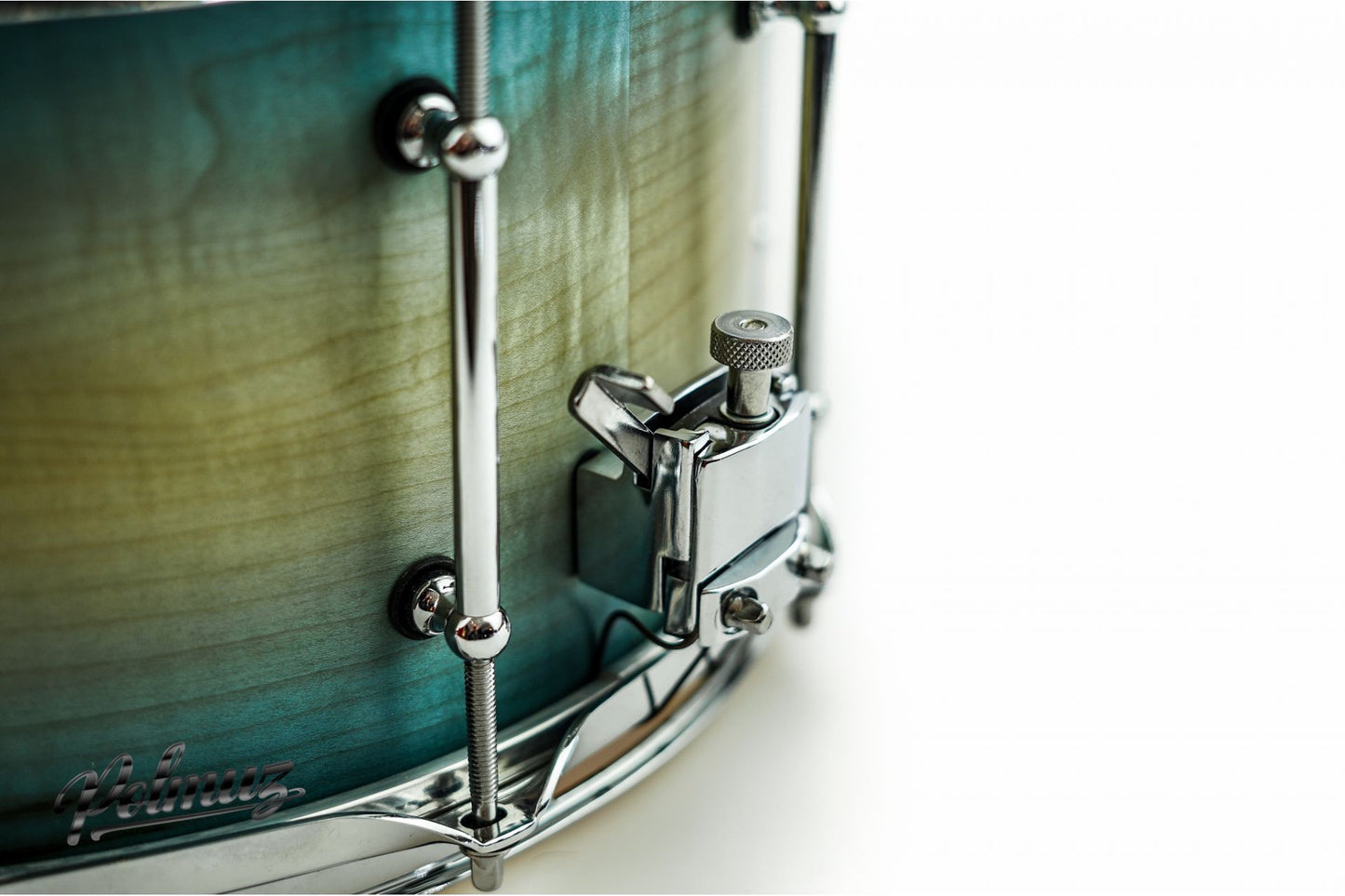 Polmuz Jawor Snare (14x7.5) Blue to Natural fade Oil - MADE IN POLAND