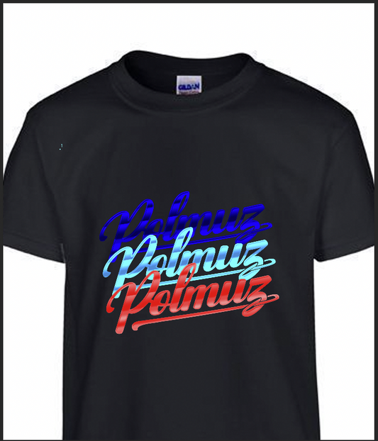 Polmuz kosulka T-shirt Czarna 3 napisy rozmiar XL