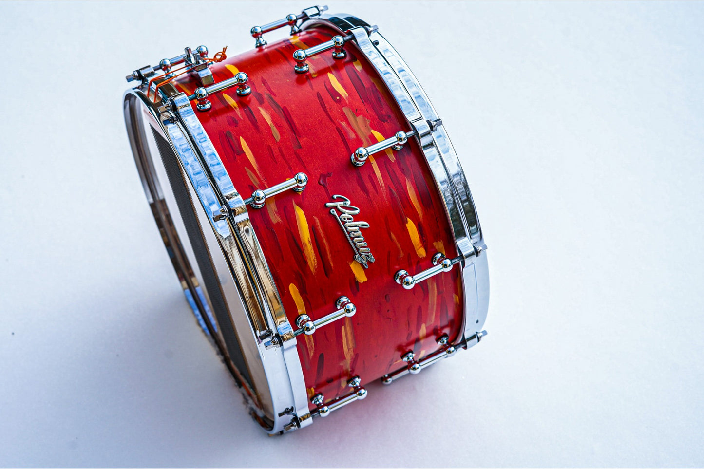 Polmuz Maple 14x8 Artist Cosmic Red to Yellow - die cast - Maple reforcement rings