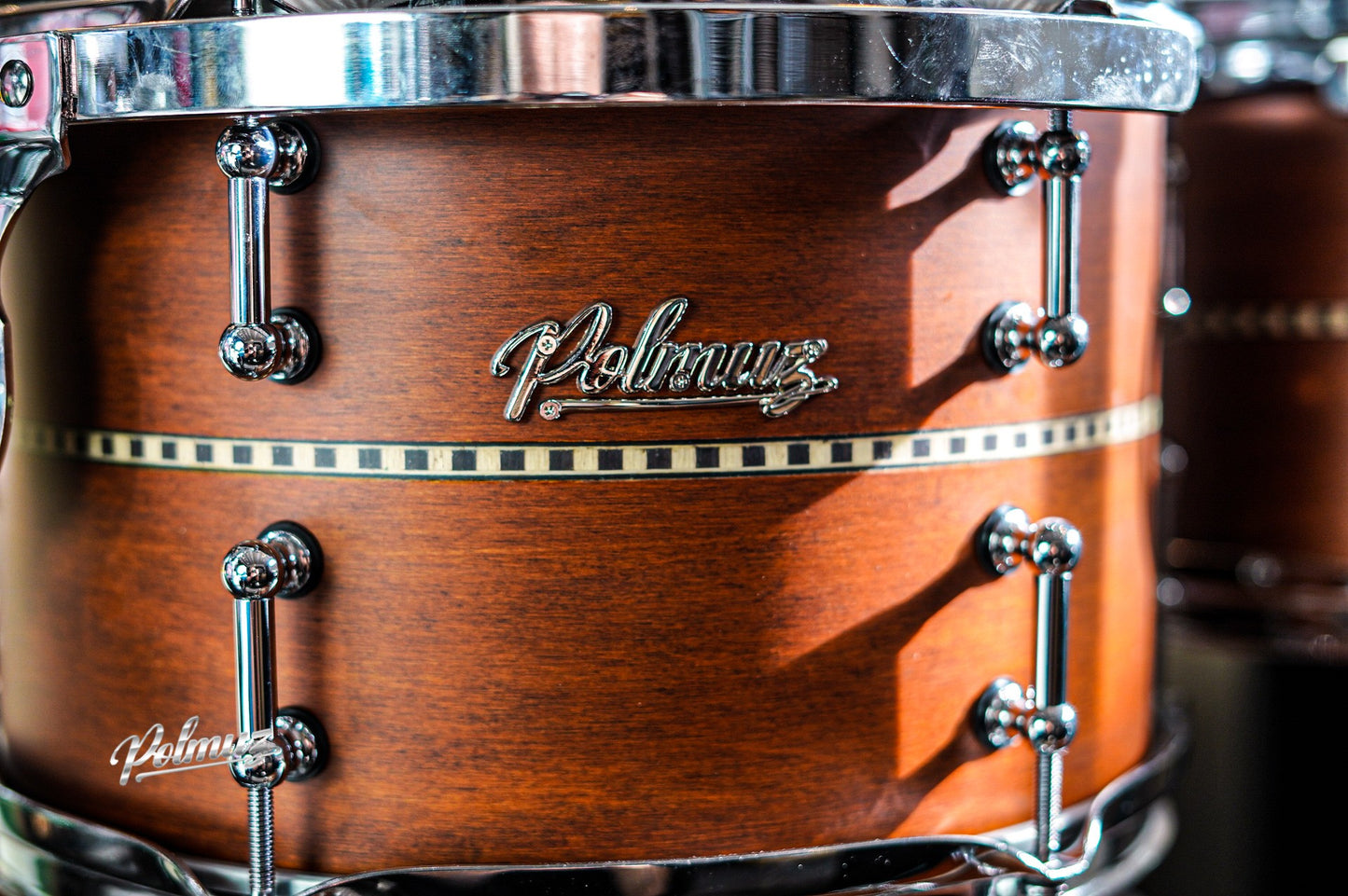 Polmuz Maple 22/10/12/16 Satin Brown with Inlay Stripe Centered — zdjęcie 6