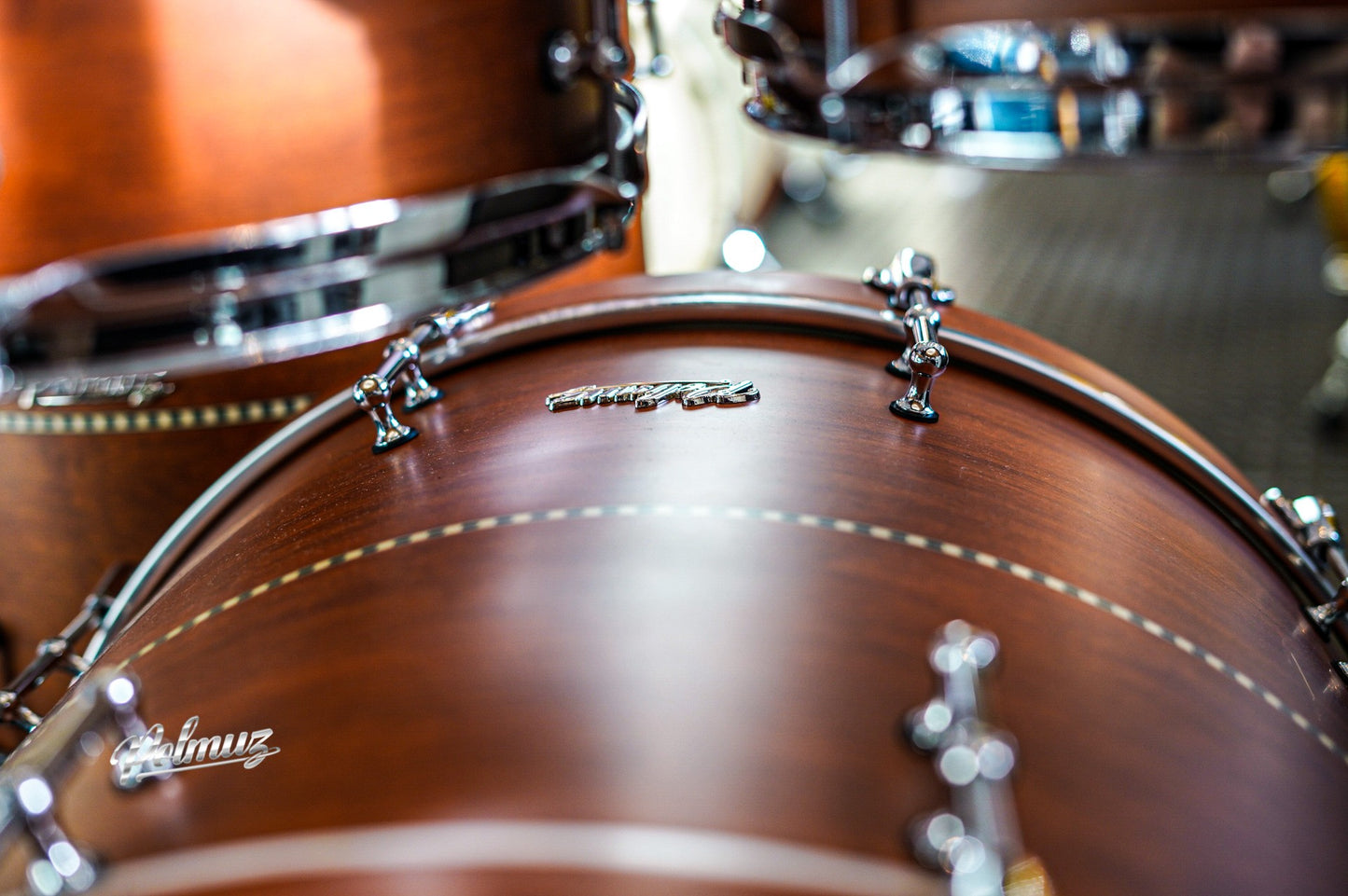 Polmuz Maple 22/10/12/16 Satin Brown with Inlay Stripe Centered — zdjęcie 10