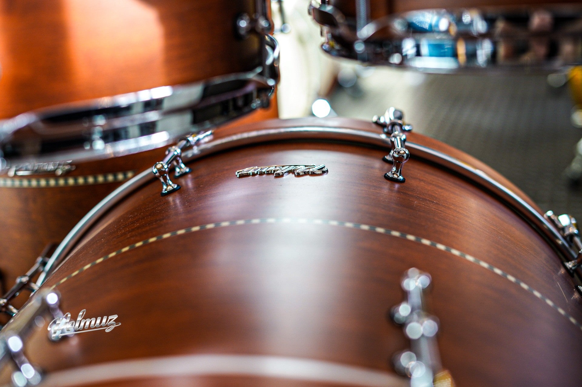 Polmuz Maple 22/10/12/16 Satin Brown with Inlay Stripe Centered — zdjęcie 10