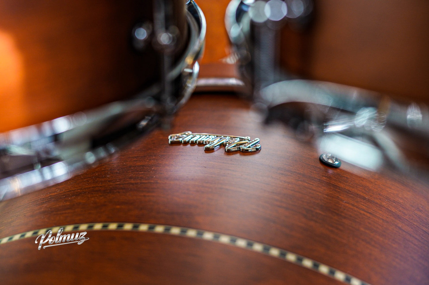 Polmuz Maple 22/10/12/16 Satin Brown with Inlay Stripe Centered — zdjęcie 9