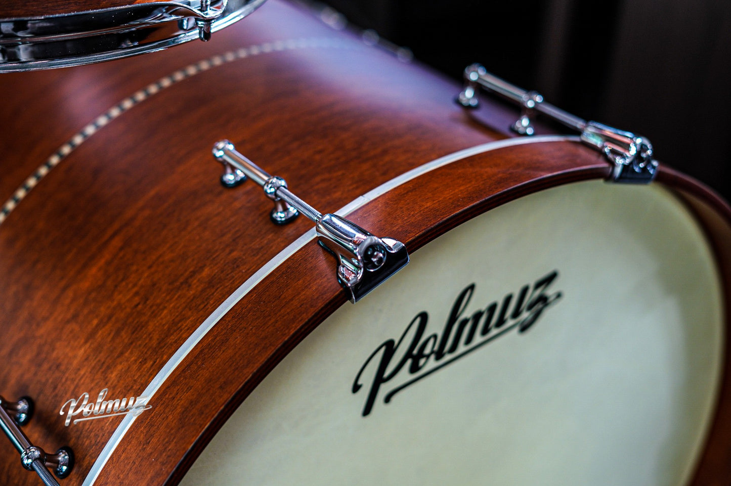 Polmuz Maple 22/10/12/16 Satin Brown with Inlay Stripe Centered — zdjęcie 11