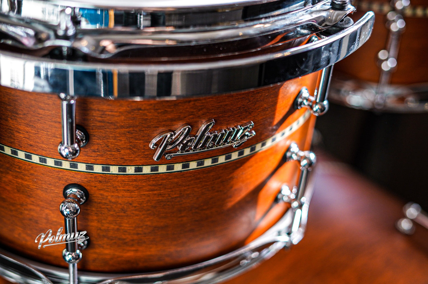 Polmuz Maple 22/10/12/16 Satin Brown with Inlay Stripe Centered — zdjęcie 7
