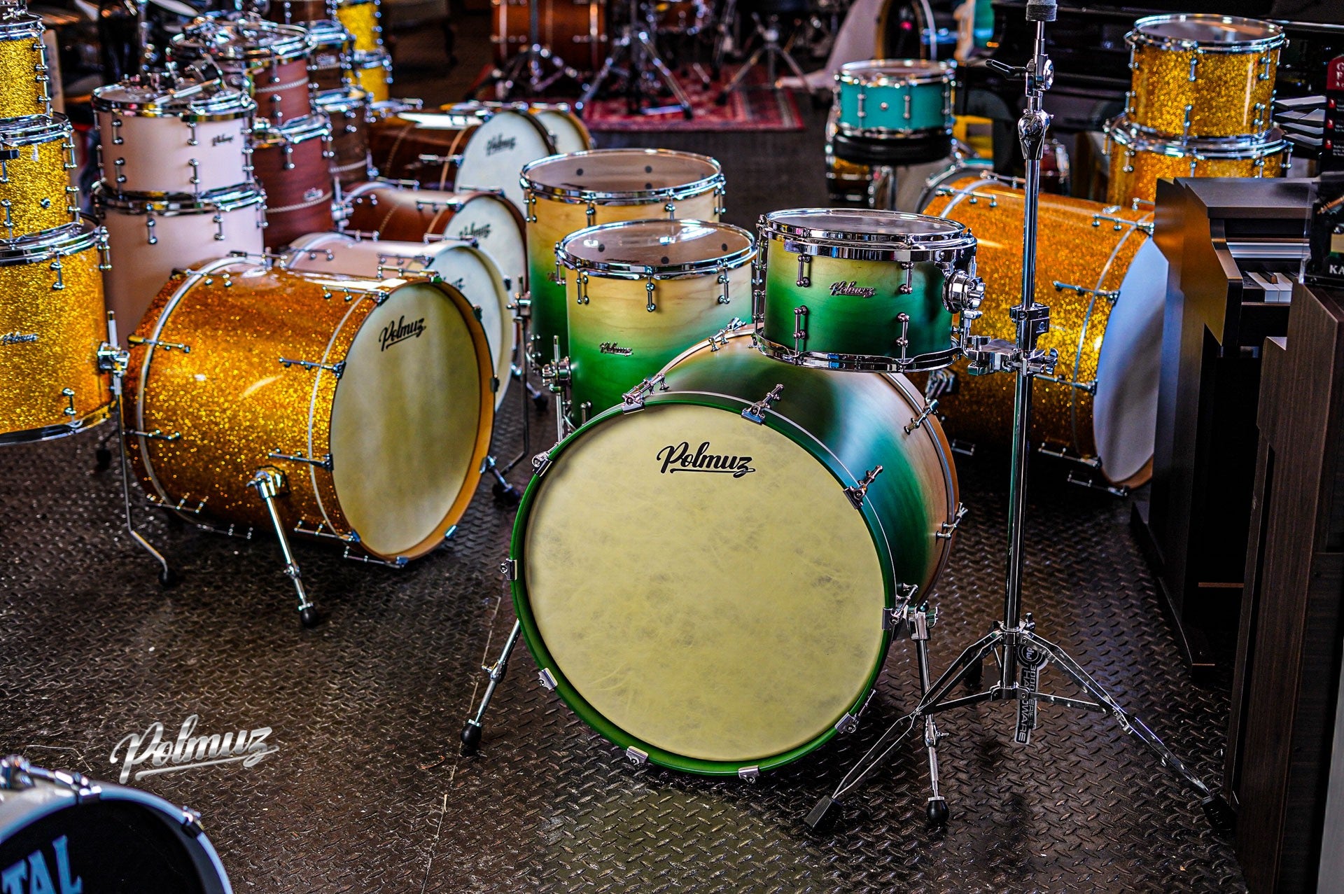 Polmuz Maple 24/12/14/16 Satin Dark Green/Natural Fade